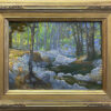American Legacy Fine Arts presents "Summer Pool at Switzer's; Angeles Crest Forest" a painting by Peter Adams.
