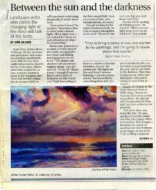 American Legacy FIne Arts presents Peter Adams featured in the Burbank Leader, February 2014.