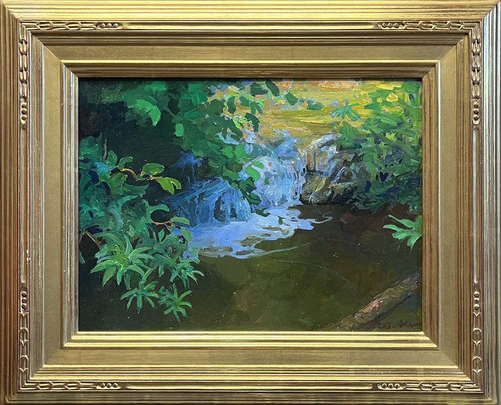 American Legacy Fine Arts presents "Quiet Pool; Arroyo Seco" a painting by Peter Adams.
