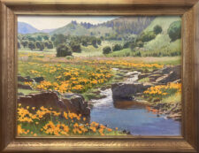 American Legacy Fine Arts presents "Creekside Poppies" a painting by Ray Roberts.