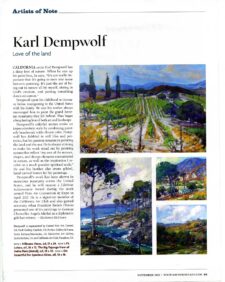 American Legacy Fine Arts presents Karl Dempwolf in Southwest Art Magazine, November 2016.