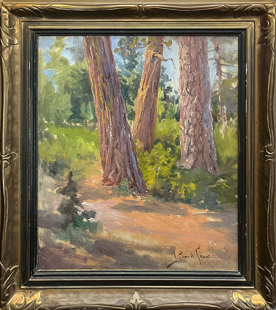 J Bond Francisco Artist Oil Painting Forest, trees, landscape