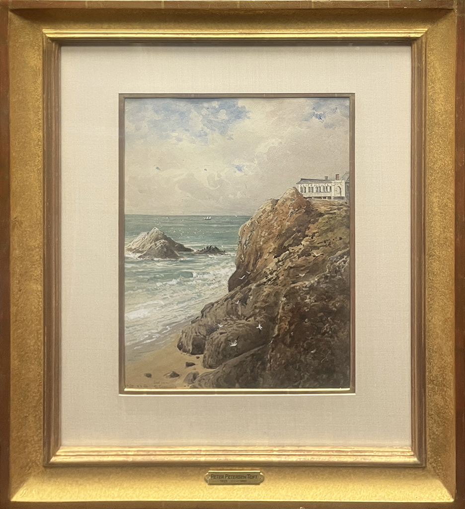 Peter Peterson Toft Historic Artist Oil painting Coastal, northern California, cliffs, waves, ocean
