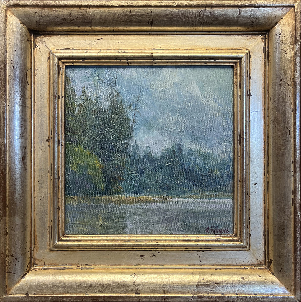 Amy Sidrane Artist oil painting lake, trees, landscape