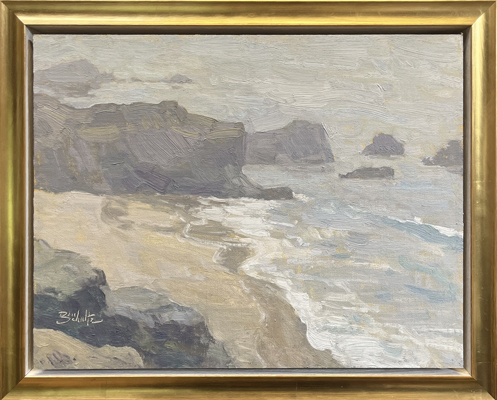 Dan Schultz Artist Oil painting landscape, seascape, coastal, rocks Malibu