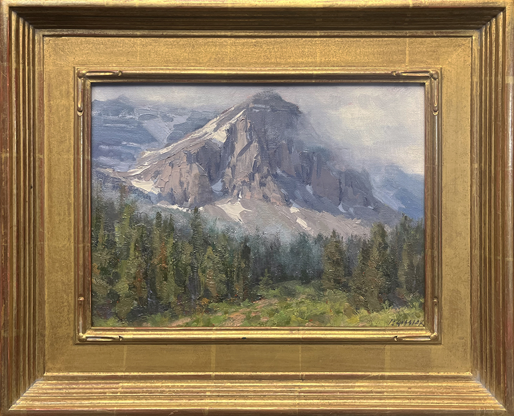 Jean LeGassick artist Oil painting landscape, mountains, snow,