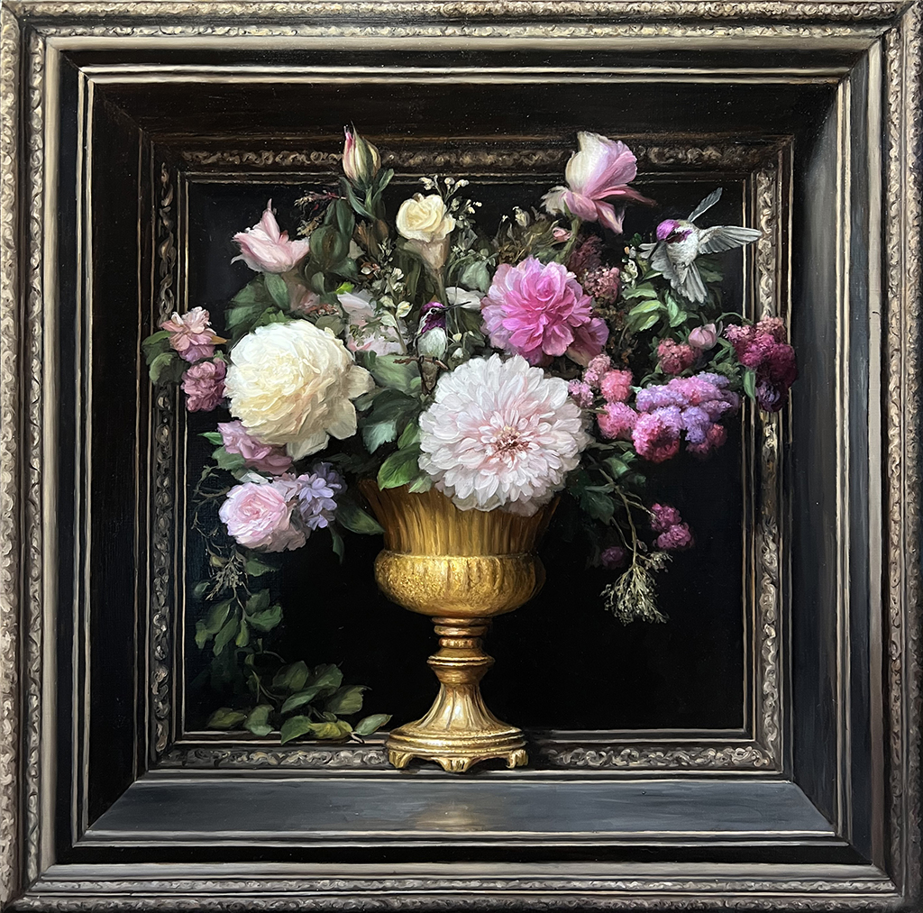 Mary Kay West Artist Oil painting Floral, still life, birds